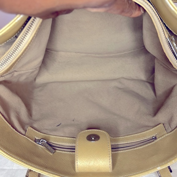 LANCASTER gold staffing leather Intemporal Large shoulder tote. - Picture 14 of 15